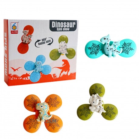 Погремушка-Спиннер для купания Динозавры на присоске  оптом