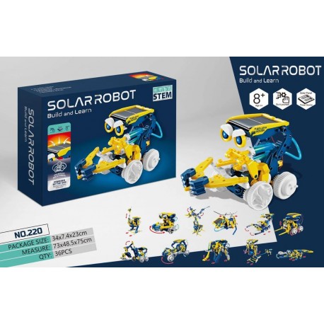 Гидравлический робот STEM Solar Robot на солнечной батарее 12 в 1  оптом-1