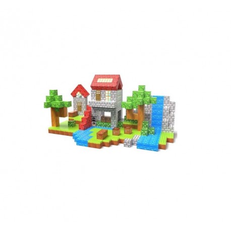 Конструктор детский МАГНИТНЫЕ БЛОКИ MAGNETIC BLOCKS WORLD 64 предмета  оптом-2