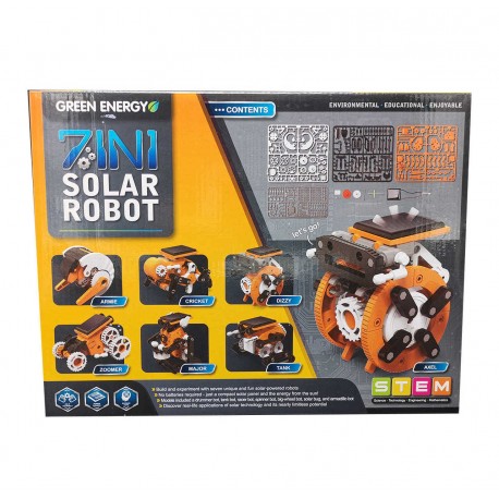 Конструктор-робот на солнечных батареях 7 в 1  оптом-10