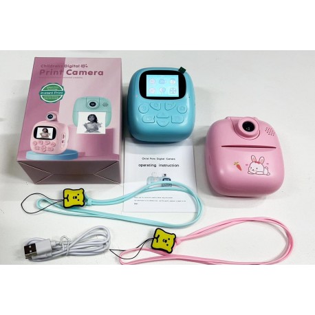 Детская фотокамера Мгновенная печать Children's Digital Print Camera 1080P HD проекционная цифровая  оптом-7