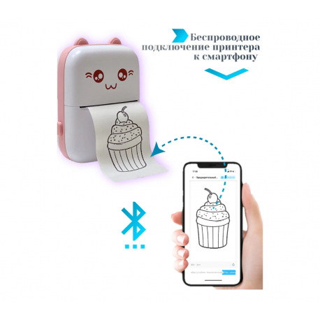 Детский портативный Мини-Принтер Mini Printer Manuai мгно  оптом-5