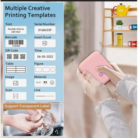Машинка-принтер для печати этикеток, штрих-кодов с Bluetooth-7
