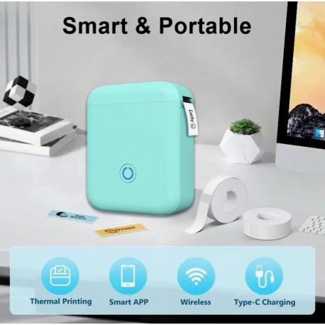 Машинка-принтер для печати этикеток, штрих-кодов с Bluetooth-8