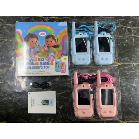 Детские рации набор, экран 2 дюйма, видеопереговорные, с функцией изменения голоса 2 шт-5