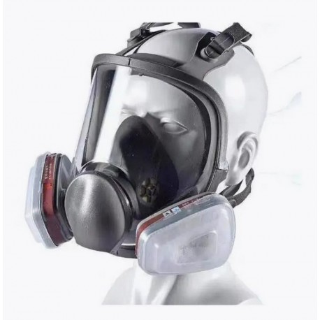 Профессиональная маска-респиратор, полнолицевая, защита от пыли, краски, химии-5