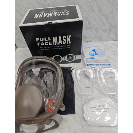 Профессиональная маска-респиратор, полнолицевая, защита от пыли, краски, химии-6