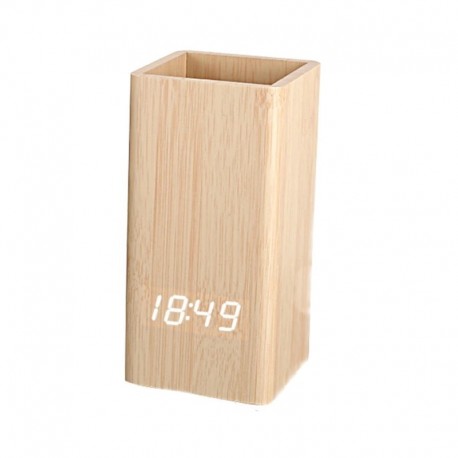 Настольный органайзер для канцелярских принадлежностей с часами  оптом-2