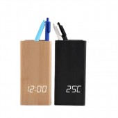 Настольный органайзер для канцелярских принадлежностей с часами 