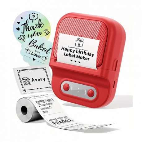 Термопринтер для этикеток беспроводной мини блютуз-1