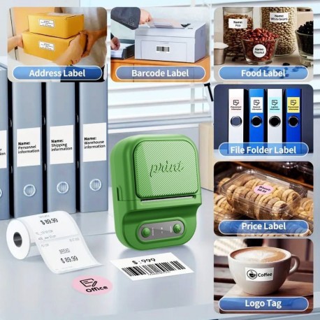 Термопринтер для этикеток беспроводной мини блютуз-8