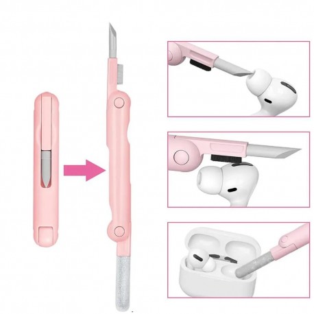 Набор для очистки наушников, клавиатуры, экрана телефонов и ноутбуков 7 в 1  оптом-3