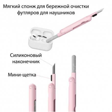 Набор для очистки наушников, клавиатуры, экрана телефонов и ноутбуков 7 в 1  оптом-6