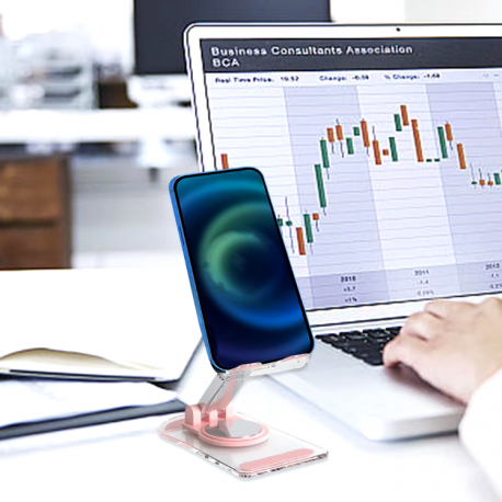 Складной настольный держатель для телефона, вращение на 360 градусов  оптом-3