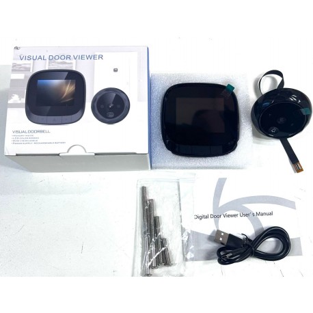 Электронный дверной звонок VISUAL DOOR VIEWER с камерой  оптом-3