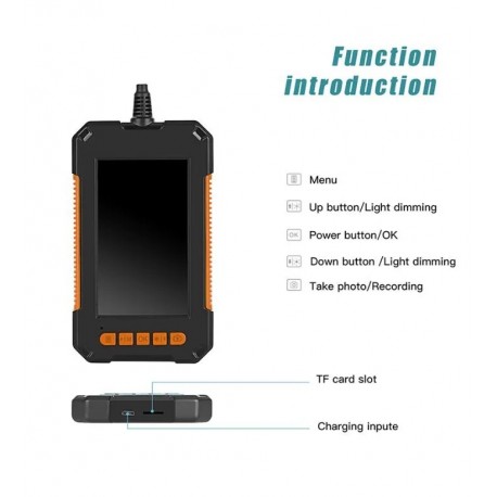 Промышленный 4,3-дюймовый эндоскоп P40 HD 2 камеры, 2 м  оптом-4