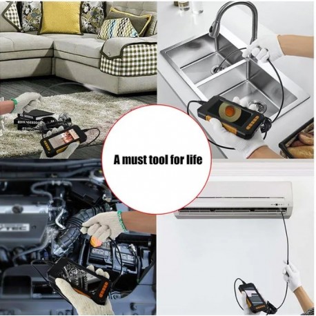 Промышленный 4,3-дюймовый эндоскоп P40 HD 2 камеры, 2 м  оптом-8