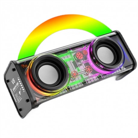 Беспроводная светомузыкальная колонка V8 RGB BT5.3 dual 10W speaker  оптом-2