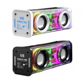 Беспроводная светомузыкальная колонка V8 RGB BT5.3 dual 10W speaker 