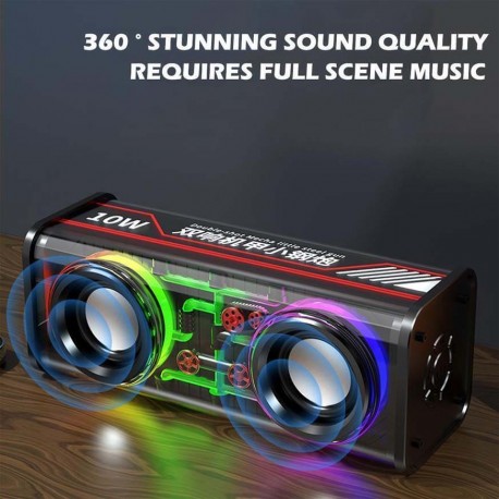 Беспроводная светомузыкальная колонка V8 RGB BT5.3 dual 10W speaker  оптом-4