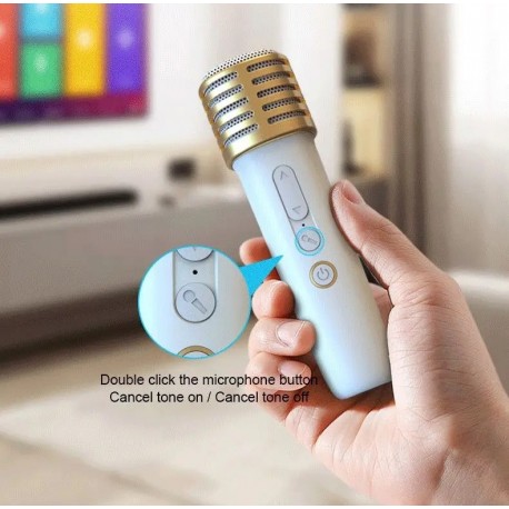 Bluetooth-Колонка Q21 для караоке, домашнего кинотеатра 2 микрофона  оптом-7