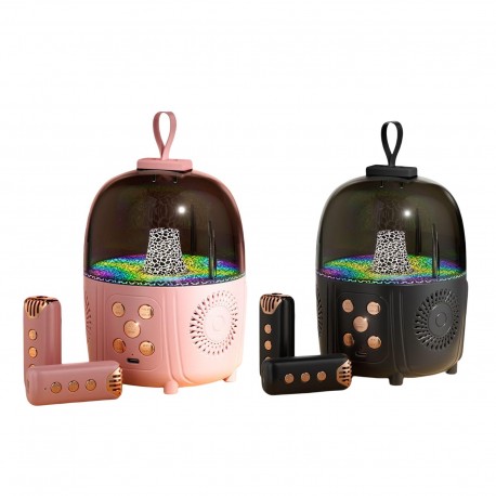 Bluetooth-колонка с функцией караоке портативная, 2 микрофона  оптом-2