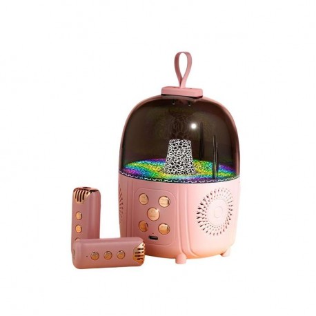 Bluetooth-колонка с функцией караоке портативная, 2 микрофона  оптом-3