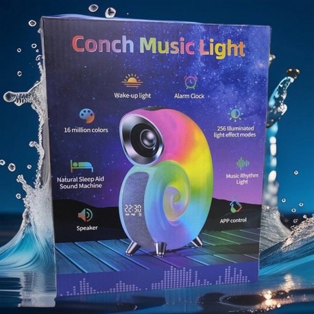 Музыкальная Лампа Bluetooth-колонка РАКУШКА 21х17 см  оптом-2