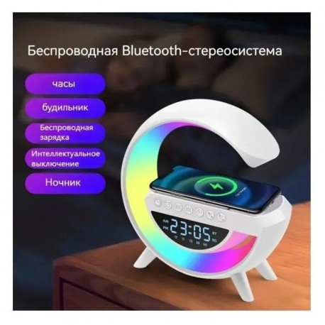 Беспроводная колонка светодиодный RGB ночник Bluetooth 4 в 1  оптом-6