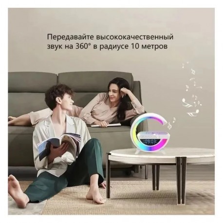 Беспроводная колонка светодиодный RGB ночник Bluetooth 4 в 1  оптом-8