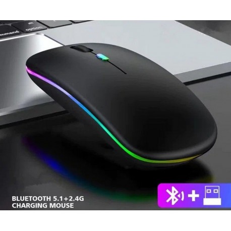 Беспроводная бесшумная компьютерная мышь с подсветкой RGB  оптом-8