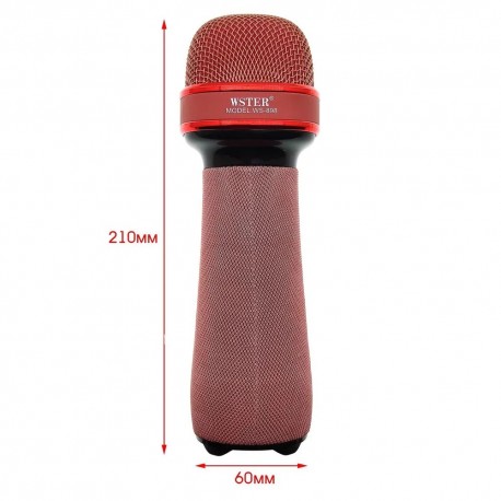 Беспроводной Караоке Микрофон-динамик Wster W5-898 21 х 6 см  оптом-4