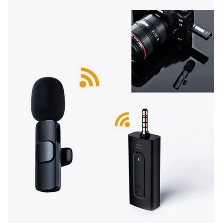 Микрофон беспроводной петличный черный конденсаторный K35 1 микрофон  оптом-5