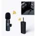 Микрофон беспроводной петличный черный конденсаторный K35 1 микрофон
