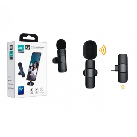 Микрофон прищепка петличный беспроводной для Android For Type-c 2 микрофона  оптом