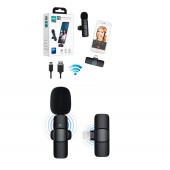 Микрофон прищепка петличный беспроводной для Apple K9 2 микрофона 