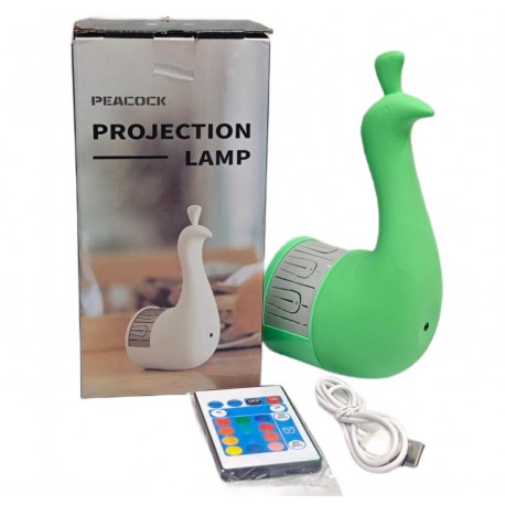 Ночник-Проектор ПАВЛИН LED Peacock Projection Lamp Remote Control Night Light-1