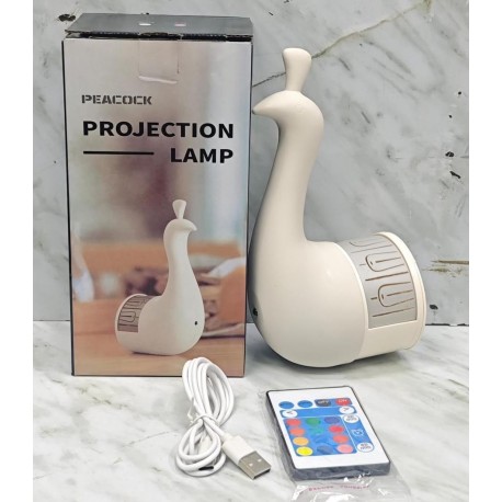 Ночник-Проектор ПАВЛИН LED Peacock Projection Lamp Remote Control Night Light-7
