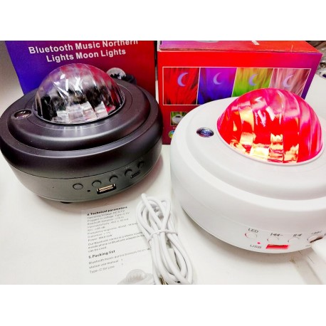 Проектор-Ночник Северное сияние Лунные огни с Bluetooth колонкой и MP3 плеером  оптом-10