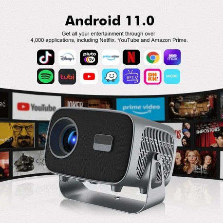 Портативный LED/LCD-проектор A10 с поддержкой Smart TV и разрешением 4K оптом-6