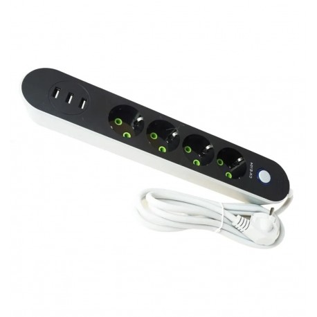 Сетевой фильтр удлинитель с USB 4 розетки и 3 USB 1.8м  оптом-2