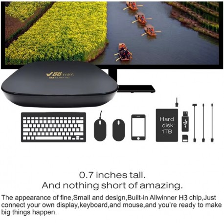 ТВ-приставка V88 Mini с пультом управления  оптом-5