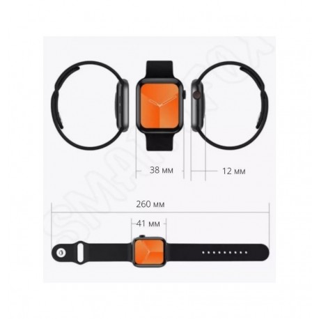 Смарт часы HW S9 mini, 41 мм, женские, на узкую руку, силиконовый ремешок  оптом-6