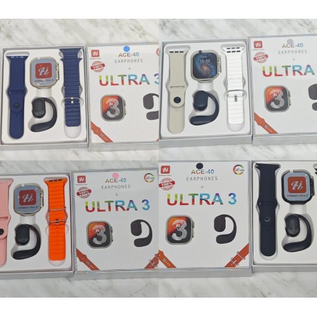 Умные спортивные часы АСЕ-40 ULTRA 3 EARPHONES с одним наушником-3