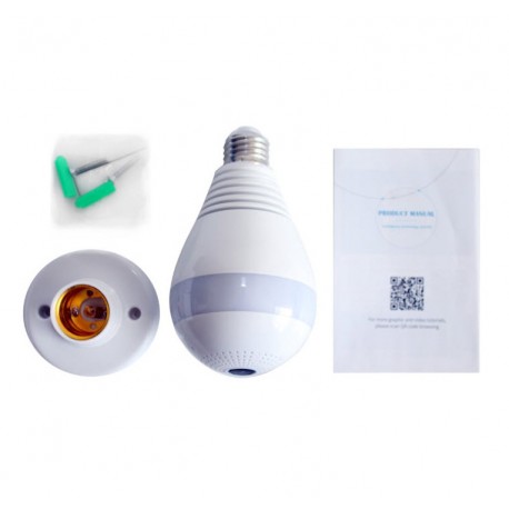 Беспроводная IP-камера видеонаблюдения Лампочка Loosafe 1080p V380 APP 360 с лампочками  оптом-3