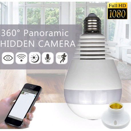 Беспроводная IP-камера видеонаблюдения Лампочка Loosafe 1080p V380 APP 360 с лампочками  оптом-4