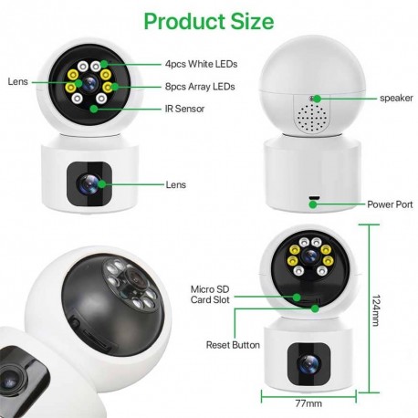 Беспроводная Камера SQ001-W Wi-Fi с двумя объективами, датчик движения  оптом-2