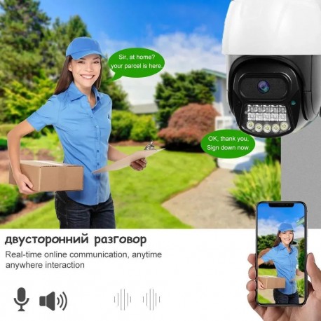 Цифровая Уличная Беспроводная IP-Камера Видеонаблюдения V380 PRO 4G LTE с датчиком движения  оптом-8