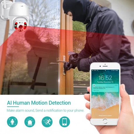 IP-камера наружного видеонаблюдения ONVIF панорамная 4G WiFi HD1080P видео H.265x  оптом-7