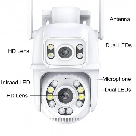 Интеллектуальная камера WIFI Smart Camera с двойным объективом, 6 МП  оптом-1